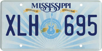MS license plate XLH695