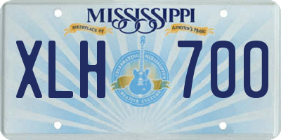 MS license plate XLH700