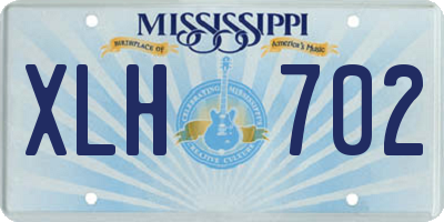 MS license plate XLH702