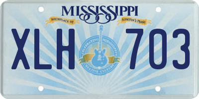 MS license plate XLH703