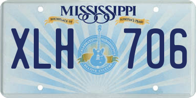 MS license plate XLH706