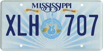 MS license plate XLH707