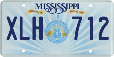 MS license plate XLH712