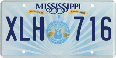 MS license plate XLH716