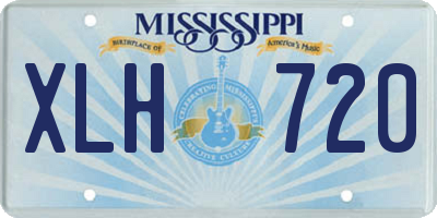 MS license plate XLH720
