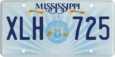 MS license plate XLH725