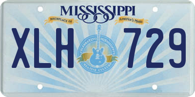MS license plate XLH729