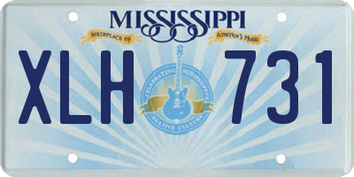 MS license plate XLH731