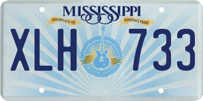 MS license plate XLH733