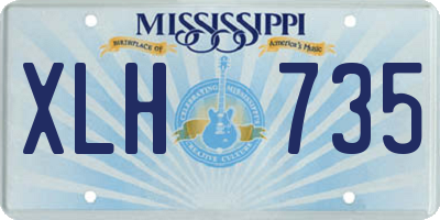 MS license plate XLH735
