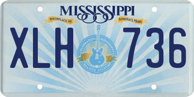 MS license plate XLH736