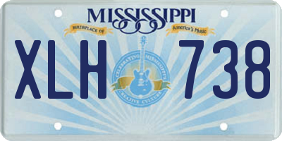MS license plate XLH738