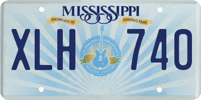 MS license plate XLH740