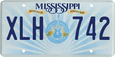 MS license plate XLH742