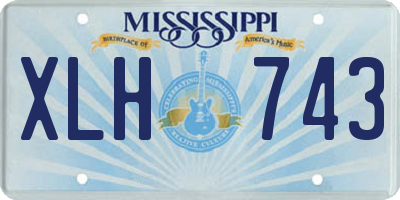 MS license plate XLH743
