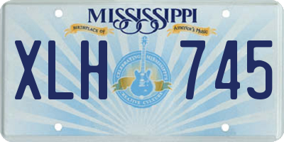 MS license plate XLH745