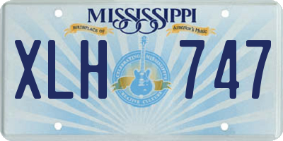 MS license plate XLH747