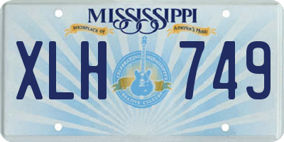 MS license plate XLH749
