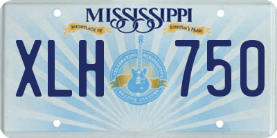 MS license plate XLH750