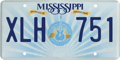 MS license plate XLH751