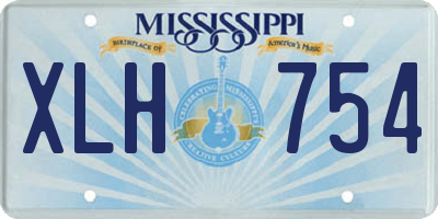 MS license plate XLH754