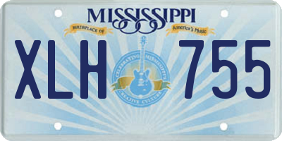 MS license plate XLH755