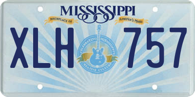 MS license plate XLH757