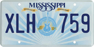 MS license plate XLH759