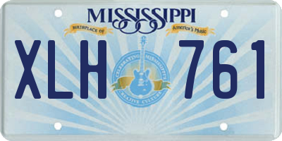MS license plate XLH761