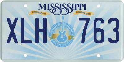 MS license plate XLH763