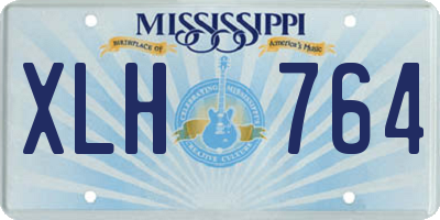 MS license plate XLH764