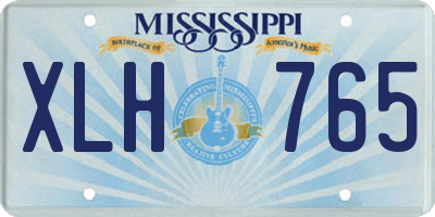 MS license plate XLH765