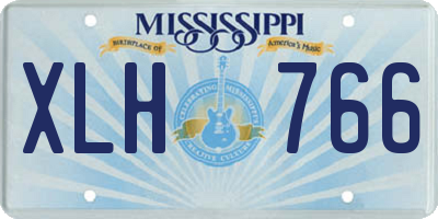 MS license plate XLH766