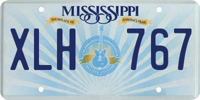 MS license plate XLH767