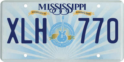 MS license plate XLH770