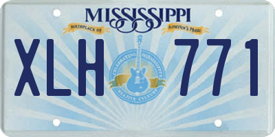 MS license plate XLH771