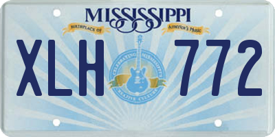 MS license plate XLH772