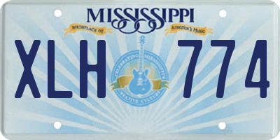 MS license plate XLH774