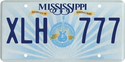 MS license plate XLH777