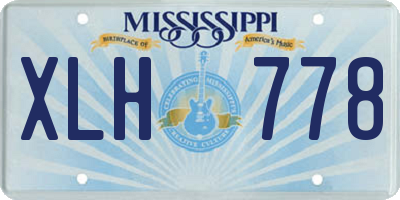 MS license plate XLH778