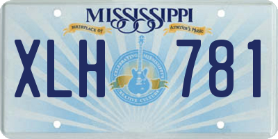 MS license plate XLH781