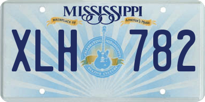MS license plate XLH782