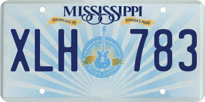 MS license plate XLH783