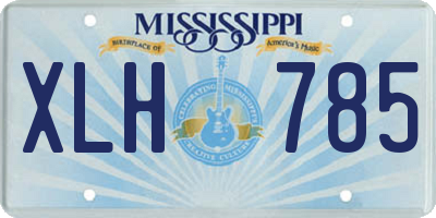 MS license plate XLH785