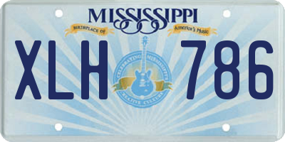 MS license plate XLH786