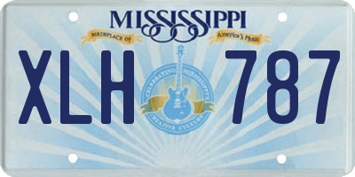 MS license plate XLH787