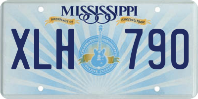 MS license plate XLH790
