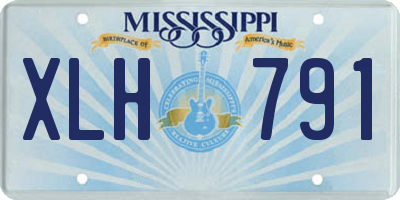 MS license plate XLH791