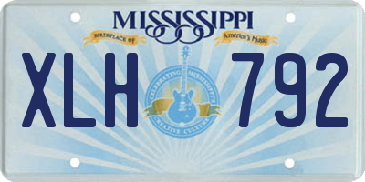 MS license plate XLH792