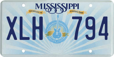 MS license plate XLH794